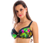 Loren Cup N20 Gora od bikini soft cup half biustonosz stanik kapielowy push up dla duzego biustu szerokie ramiaczka plus size w kwiatowy wzor palmy lavel polski producent LAVEL 2024 3