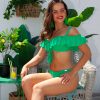 Samanta Isla komplet kapielowy hiszpanka bikini z falbana zielony stroj kapielowy na maly biust push up kostium kapielowy na lato turkuswy zmyslowy lavel 2024 9