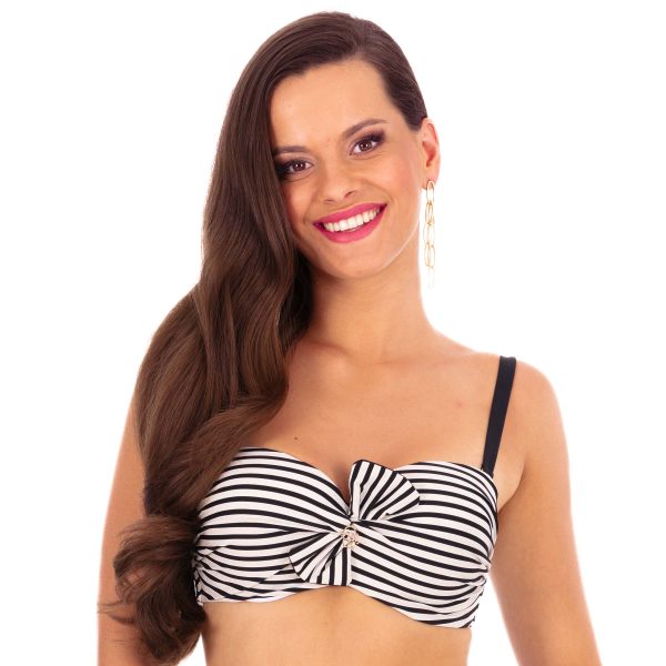 brigitt cup n8 biustonosz kapielowy w paski marynarskie bikini kostium dwyczesciowy z ospinanymi ramiaczkami w paseczki pushup dla malego biustu lavel 2024 1