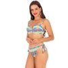 kostium dwuczesciowy damski stroj kapielowy z pushupem bikini push up w paski azteckie wzory kolorowe z wiazanymi majtkami lavel 2024 4