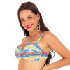 kostium dwuczesciowy damski stroj kapielowy z pushupem bikini push up w paski azteckie wzory kolorowe z wiazanymi majtkami lavel 2024 9