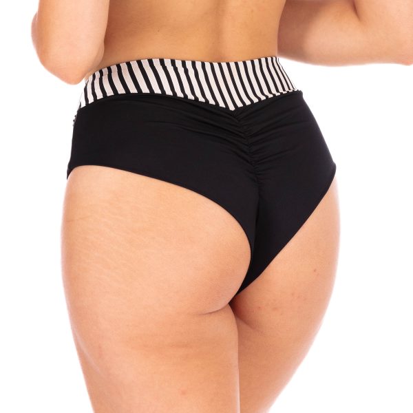 majtki kapielowe n8 z wysokim stanem modelujace na duzy brzuch z wycietymi posladkami uwydatnajace pupe ze szwem z tylu czarne wyszczuplajace lavel 2024 1