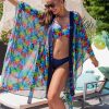 kimono n22 szlafrok narzutka na plaze na lato na stroj kapielowy sukienka na kostium w kwiatki kwiatowy wzor plus size lavel 2024(10)