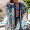 kimono n22 szlafrok narzutka na plaze na lato na stroj kapielowy sukienka na kostium w kwiatki kwiatowy wzor plus size lavel 2024(9)