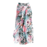 Pareo s5 narzutka na stroj kapielowy pastelowa w kwiaty chusta plazowa narzuta na kostium kapielowy spodnica plazowa w kwiatowy wzor plus size pudrowy roz lavel 2025 Packshoot