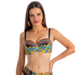 Brigitt Cup Z27 Wzorzysty biustonosz kąpielowy push up z odpinanymi ramiączkami dwuczęściowy strój kąpielowy LAVEL polska produkcja 2025 (1)