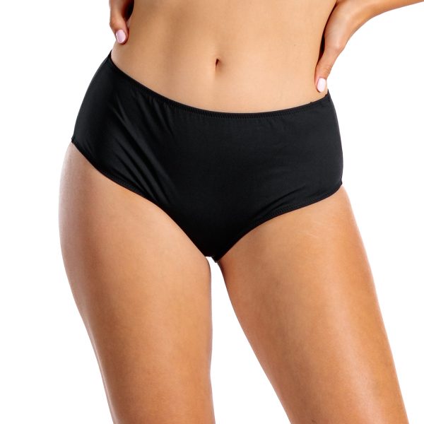 Figi v Y Negro Czarne majtki kąpielowe o klasycznym kroju czarny kostium kąpielowy dwuczęściowy strój kąpielowy LAVEL polska produkcja 2025 (1)