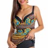 Tankini Cup Z27 Tankini top z wszytym biustonoszem i zapinaniem z tyłu na duży biust bluzka kąpielowa kolorowy czarny zółty pomarańczowy kostium kąpielowy dwuczęściowy strój kąpielowy LAVEL polska 3