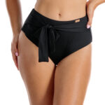 Figi v I Negro Modelujące majtki kąpielowe wyszczuplające brzuch z wysokim stanem i wiązaniem czarne xxl LAVEL polska produkcja 2025 1