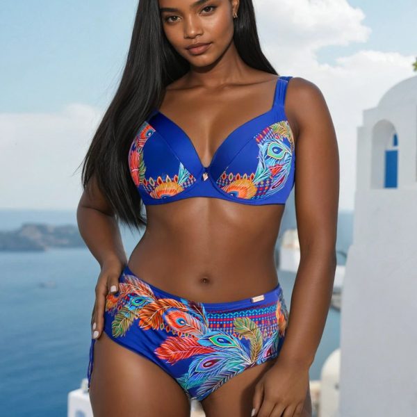 Loren Cup Z26 Biustonosz kapielowy z fiszbinami stabilizujacy na duzy biust kostium kapielowy dwuczesciowy stroj kapielowy LAVEL polska produkcja 2025 13 Shawna Santorini In Summer2