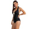 Suzy Flow Negro Jednoczęściowy strój kąpielowy wiązany na szyi modelujący brzuch czarny xxl LAVEL polska produkcja 2025 12
