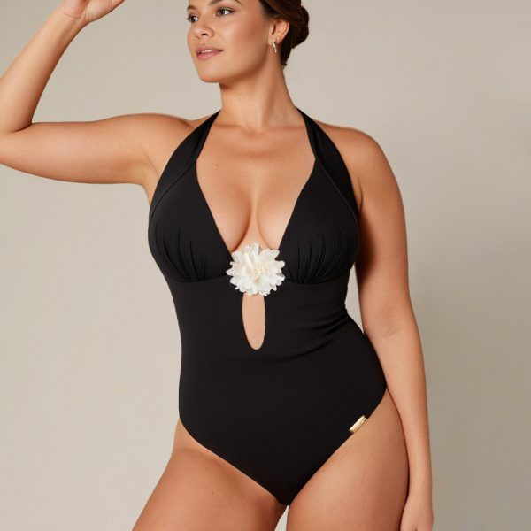 Suzy Flow Negro Jednoczęściowy strój kąpielowy wiązany na szyi modelujący brzuch czarny xxl LAVEL polska produkcja 2025 2 Suzy Flow Negro Jednoczęściowy strój kąpielowy wiązany na szyi modelujący brzuch czarny xxl LAVEL polska produkcja 2025 2