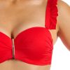 Brigitt B Cup Sandia Czerwony biustonosz kąpielowy push up z falbankami i odpinanymi ramiączkami dwuczęściowy strój kąpielowy LAVEL 2025 11