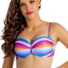 Brigitt Cup PS34 Biustonosz kąpielowey push up z błyszczącą nitką i odpinanymi ramiączkami kolorowy niebieski LAVEL polska produkcja 2025 2