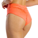 Figi v M A8 Wyszczuplające majtki kąpielowe z wysokim stanem ze strukturalnego materiału koralowy kostium kąpielowy dwuczęściowy strój kąpielowy LAVEL polska produkcja 2025 1