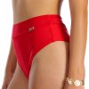 Figi v M Sandia Wyszczuplające majtki kąpielowe z wysokim stanem i modelującym marszczonym szwem z tyłu czerwony LAVEL polska produkcja 2025 3