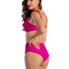 Figi v M Sirop Modelujące majtki z wysokim stanem kontrola brzucha różowy kostium kąpielowy dwuczęściowy strój kąpielowy LAVEL polska produkcja 2025 8