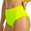 Figi v M Yellow F Modelujące brzuch majtki kąpielowe z wysokim stanem w neonowej odsłonie żółty neonowy kostium kąpielowy dwuczęściowy strój kąpielowy LAVEL polska produkcja 2025 13