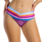 Figi v MN PS34 Majtki kąpielowe z wycięciem i błyszczącą nitką i efektem powiększenia biustu LAVEL polska produkcja 2025 1