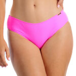 Figi v X Pop Art T Klasyczne majtki kąpielowe ze strukturalnego materiału różowy kostium kąpielowy dwuczęściowy strój kąpielowy LAVEL polska produkcja 1