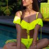 Figi v X Yellow F Klasyczne majtki kąpielowe w neonowej odsłonie żółty neonowy kostium kąpielowy dwuczęściowy strój kąpielowy LAVEL polska produkcja 2025 3