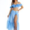 Kami Skirt Azul Ekskluzywna i szykowna spódnica plażowa błękitny niebieski baby blue kostium kąpielowy strój kąpielowy LAVEL polska produkcja 2025 10