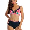 Loren 1 C15 Modelujące brzuch majtki kąpielowe z wysokim stanem i czarny różowy kostium kąpielowy dwuczęściowy LAVEL polska produkcja 2025 3