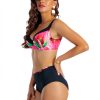 Loren 1 C15 Modelujące brzuch majtki kąpielowe z wysokim stanem i czarny różowy kostium kąpielowy dwuczęściowy LAVEL polska produkcja 2025 4