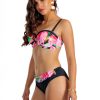 Majtki kapielowe vc c15 czarne bikini w roslinny wzor rozowe w kwiaty figi kapielowe kapielowki damskie lavel 2025 5