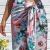 Pareo S5 Romantyczna chusta plażowa o pastelowych barwach pudrowy pastelowy zielony różowy narzuta na kostium kapielowy plus size w kwiaty 2025 9