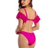 Samanta Cup Sirop Biustonosz kąpielowy push up z falbanką i odpinanymi ramiączkami góra od bikini hiszpanka różowy kostium kąpielowy dwuczęściowy strój kąpielowy LAVEL 9