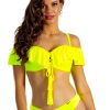 Samanta Cup Yellow F Zmysłowy biustonosz kąpielowy push up typu hiszpanka w neonowej odsłonie żółty neonowy kostium kąpielowy dwuczęściowy strój kąpielowy LAVEL polska produkcja 2025 14