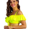 Samanta Cup Yellow F Zmysłowy biustonosz kąpielowy push up typu hiszpanka w neonowej odsłonie żółty neonowy kostium kąpielowy dwuczęściowy strój kąpielowy LAVEL polska produkcja 2025 15