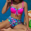 różowe bikini dla małego biustu z pushup z wysokim staem modelujace brzuch kolorowe neonowy róż polskie kostiumy kąpielowe LAVEL 2025 (3)