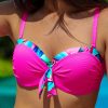 różowe bikini dla małego biustu z pushup z wysokim staem modelujace brzuch kolorowe neonowy róż polskie kostiumy kąpielowe LAVEL 2025 (7)